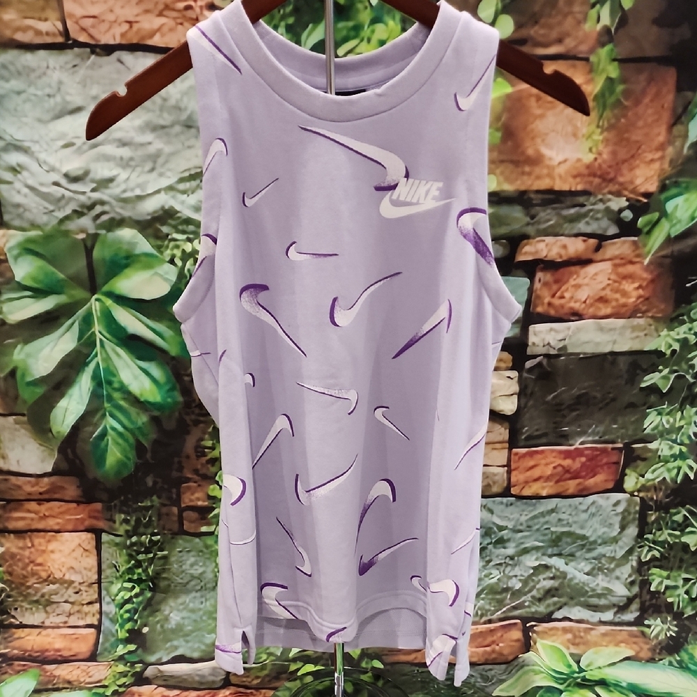 Nike Purple Sleeveless Terry Shirt